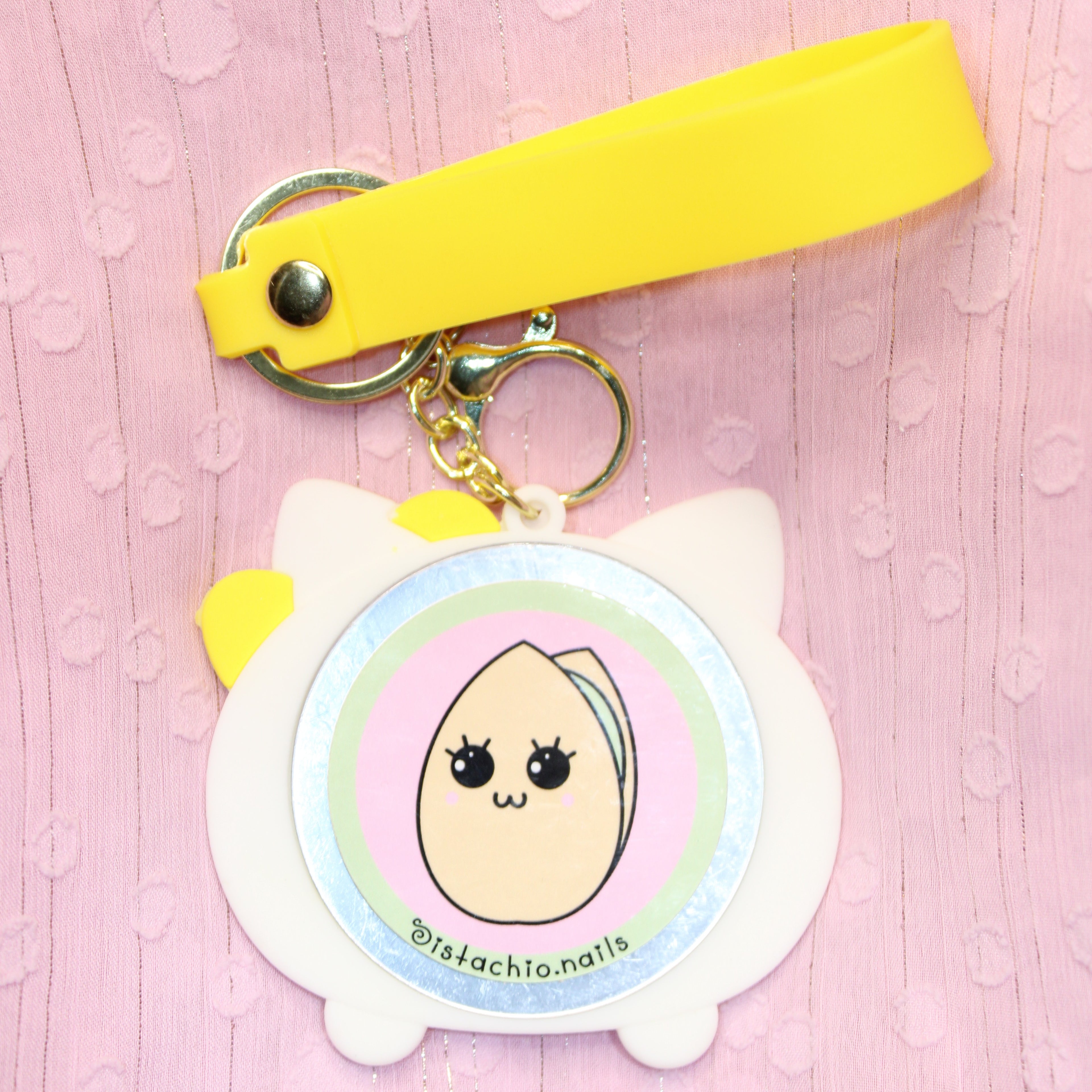 Kitty Mirror Keychain