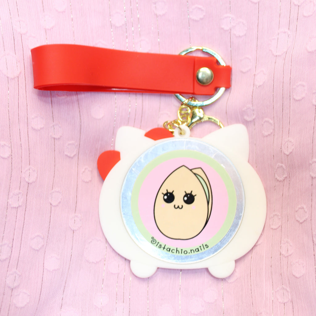 Kitty Mirror Keychain