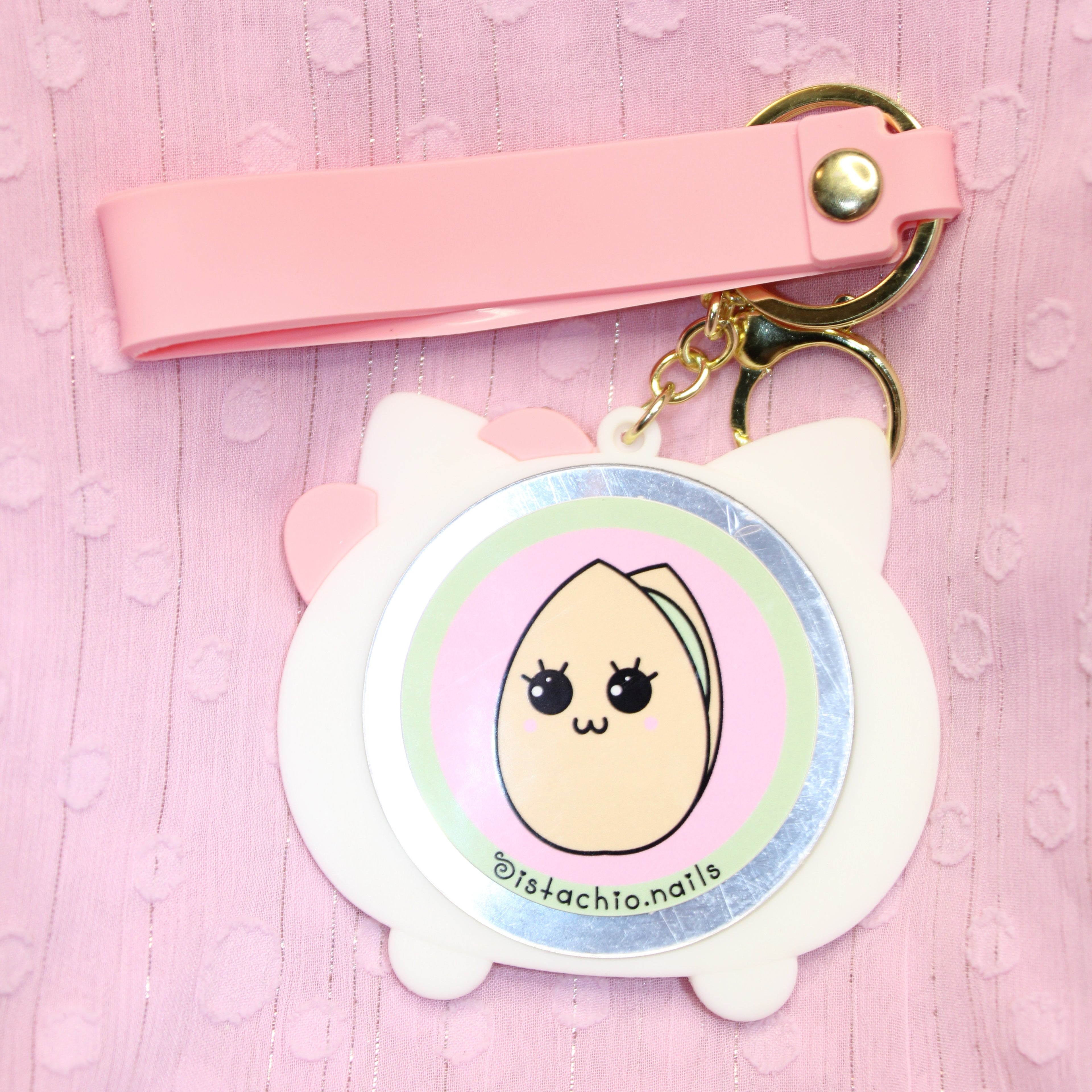 Kitty Mirror Keychain