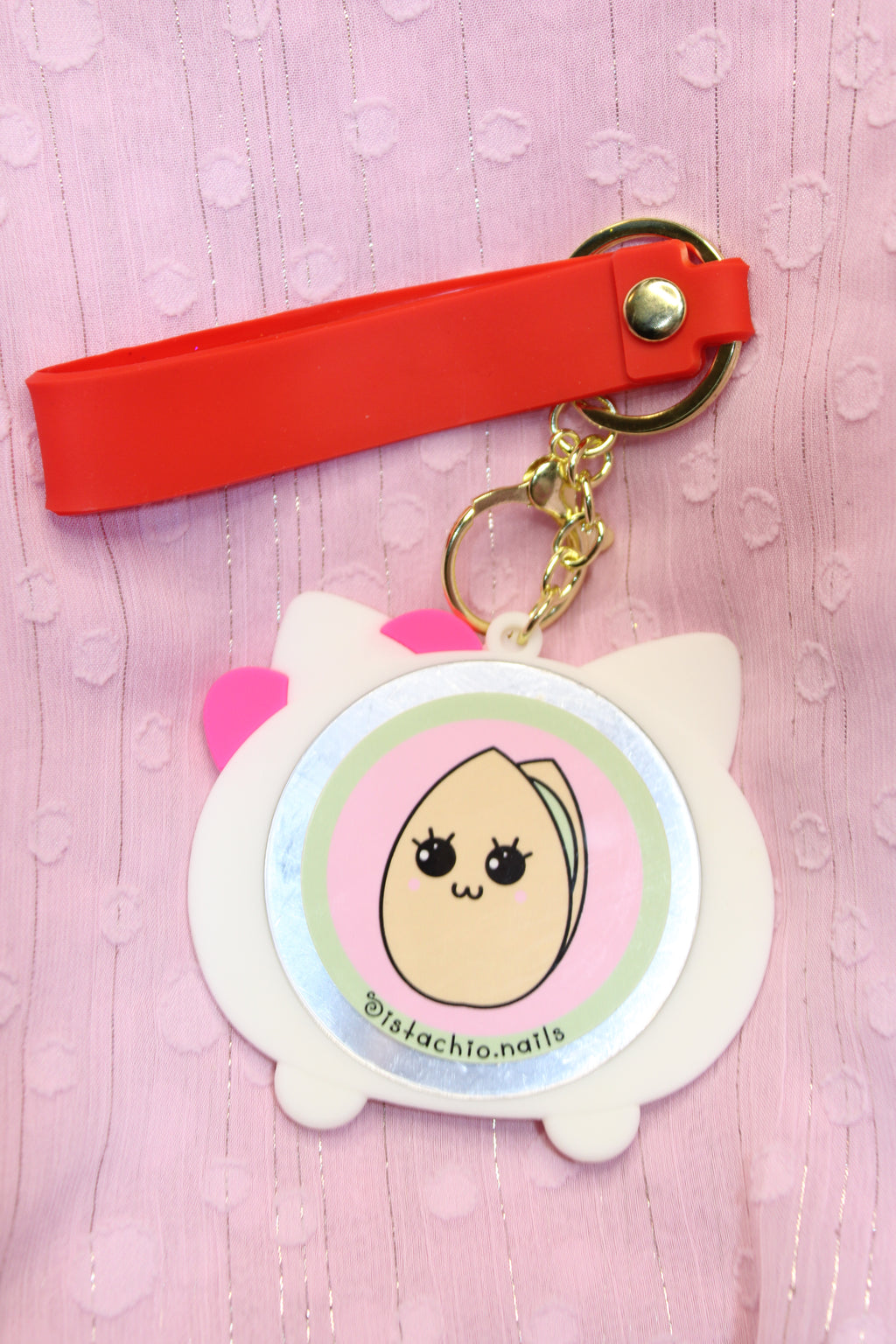 Kitty Mirror Keychain