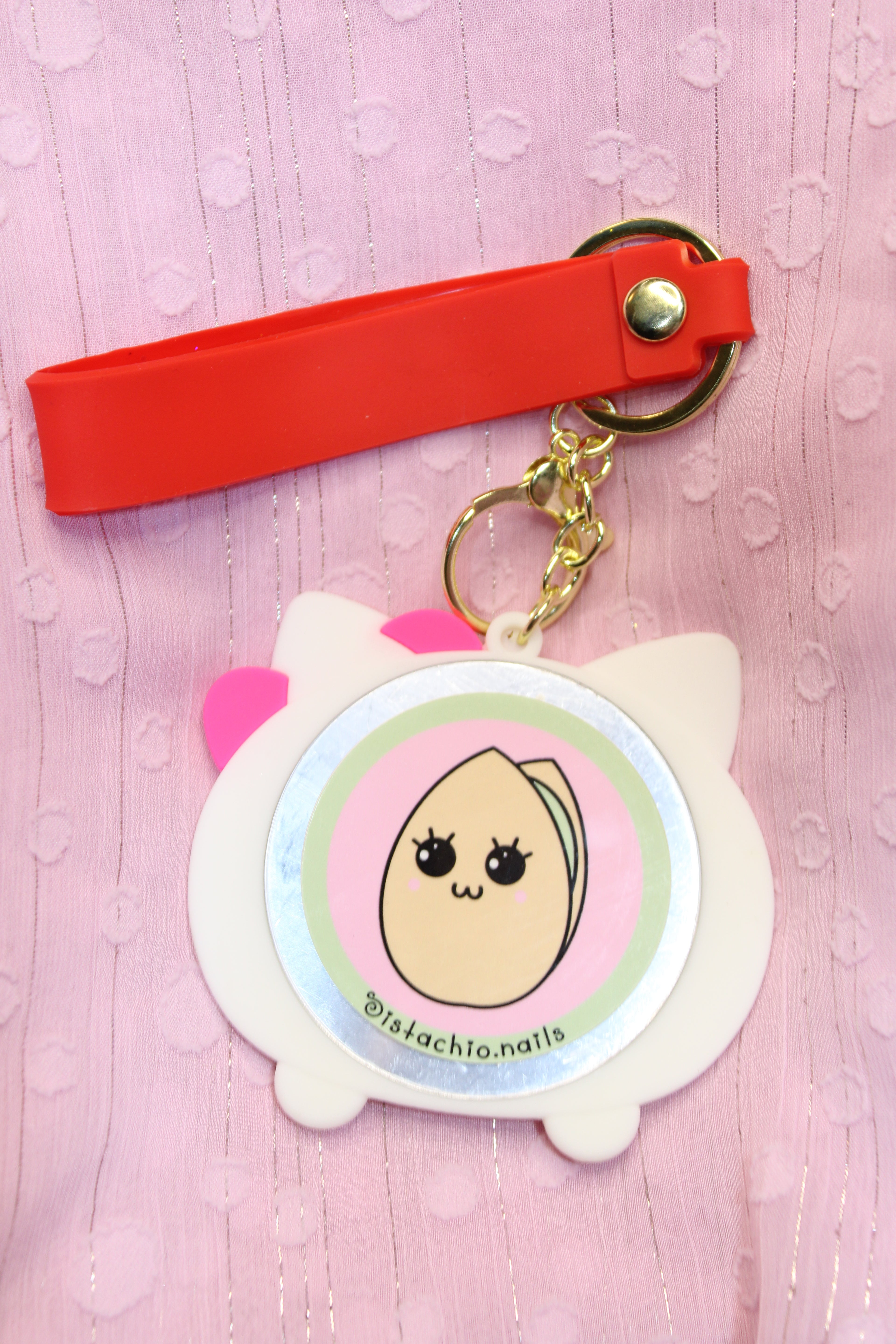 Kitty Mirror Keychain